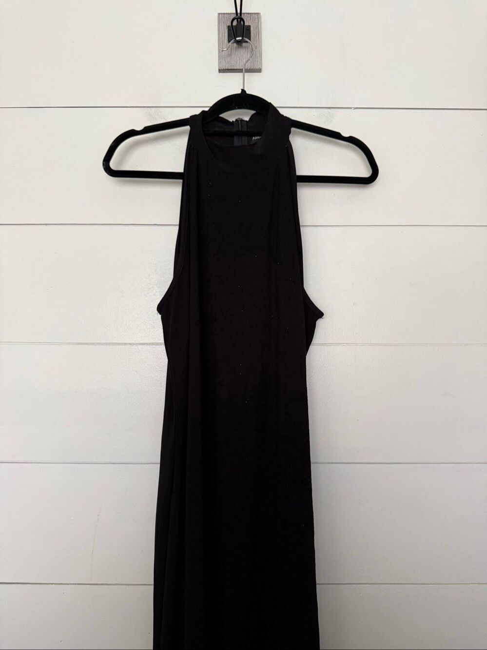 Ashley Stewart Women’s 18/20 Black Halter Neck Maxi Dress